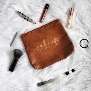 Sweet Water Decor Faux Leather Cosmetic Bag